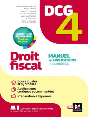 cover image of DCG 4--Droit fiscal--Manuel et applications--Millésime 2025-2026
